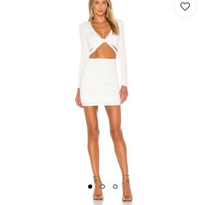 superdown White Cut-Out Mini Dress